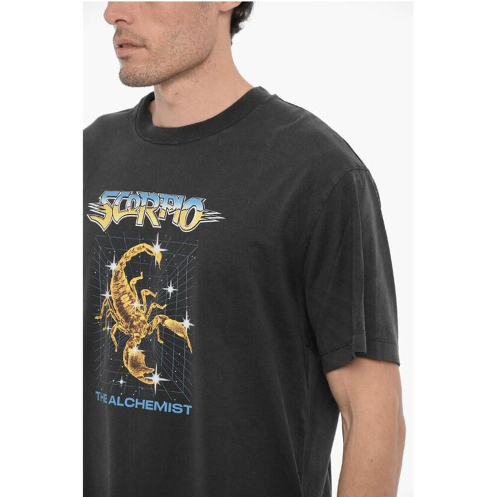 Neil Barrett Printed SCORPIO THE ALCHEMIST Crew-neck Men's T-Shirt - Picture 3 of 5